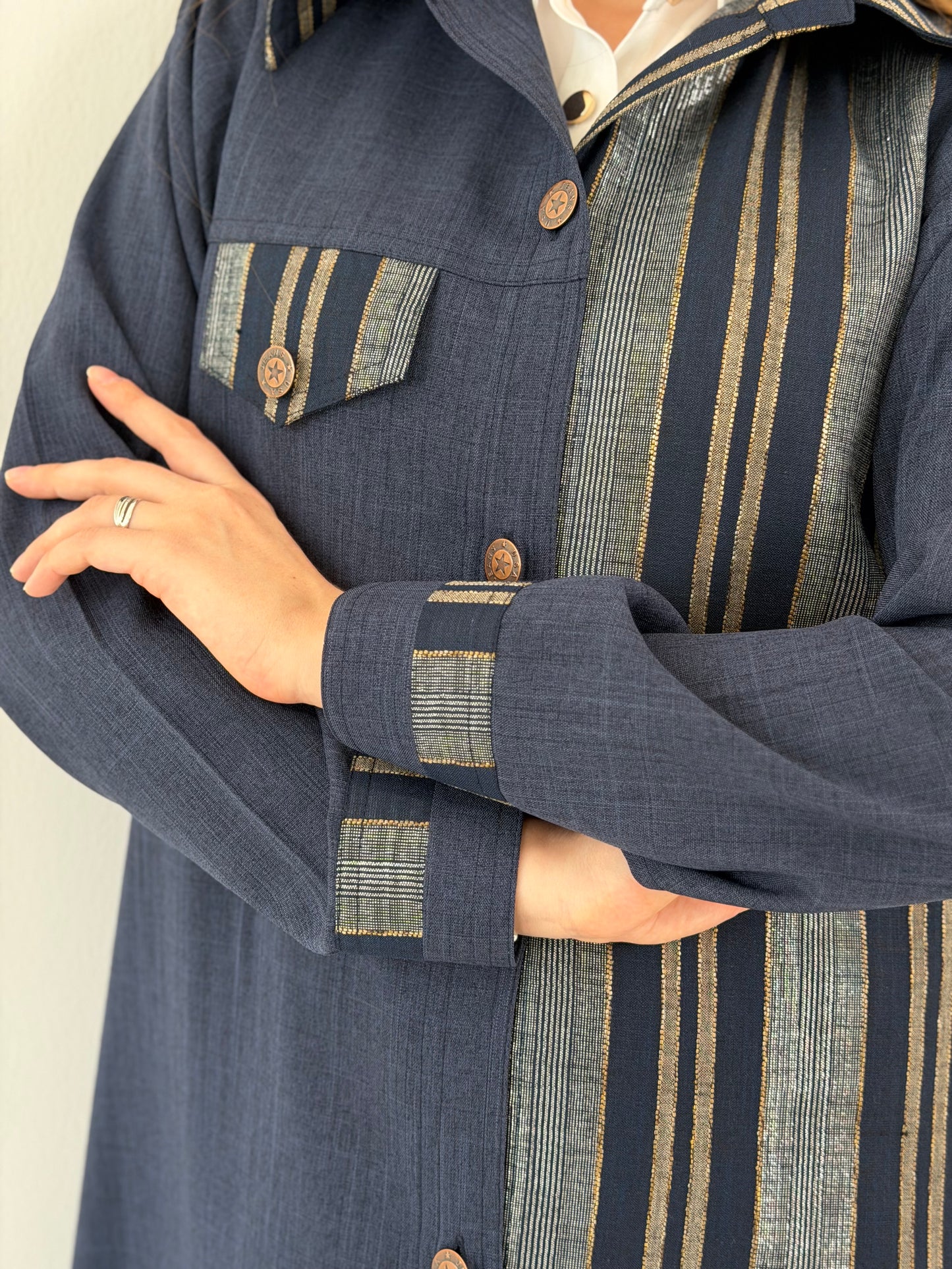 Denim Style عباية بليزر دينيم ستايل