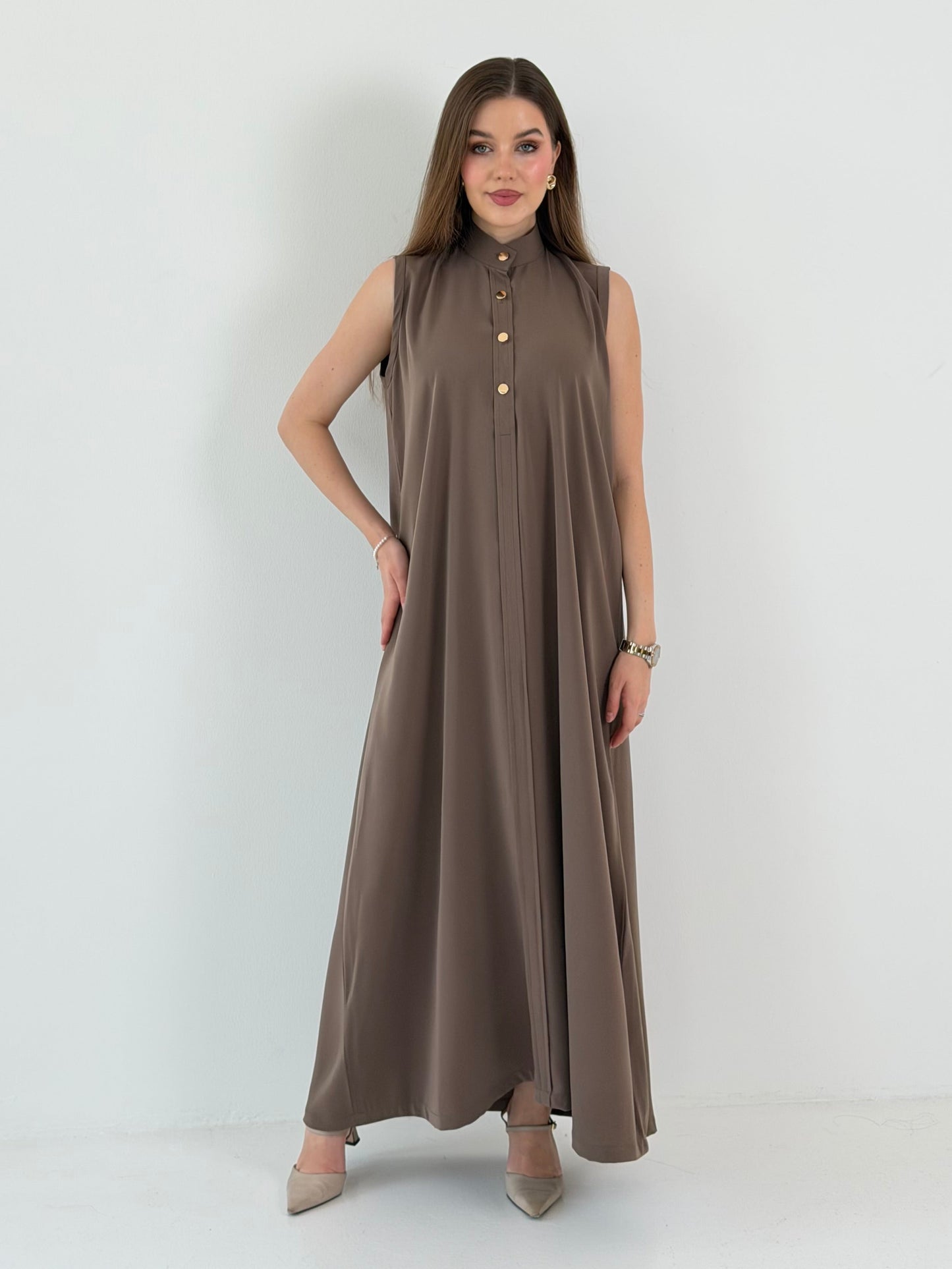 Abaya's Dress Brown color | اللون البني