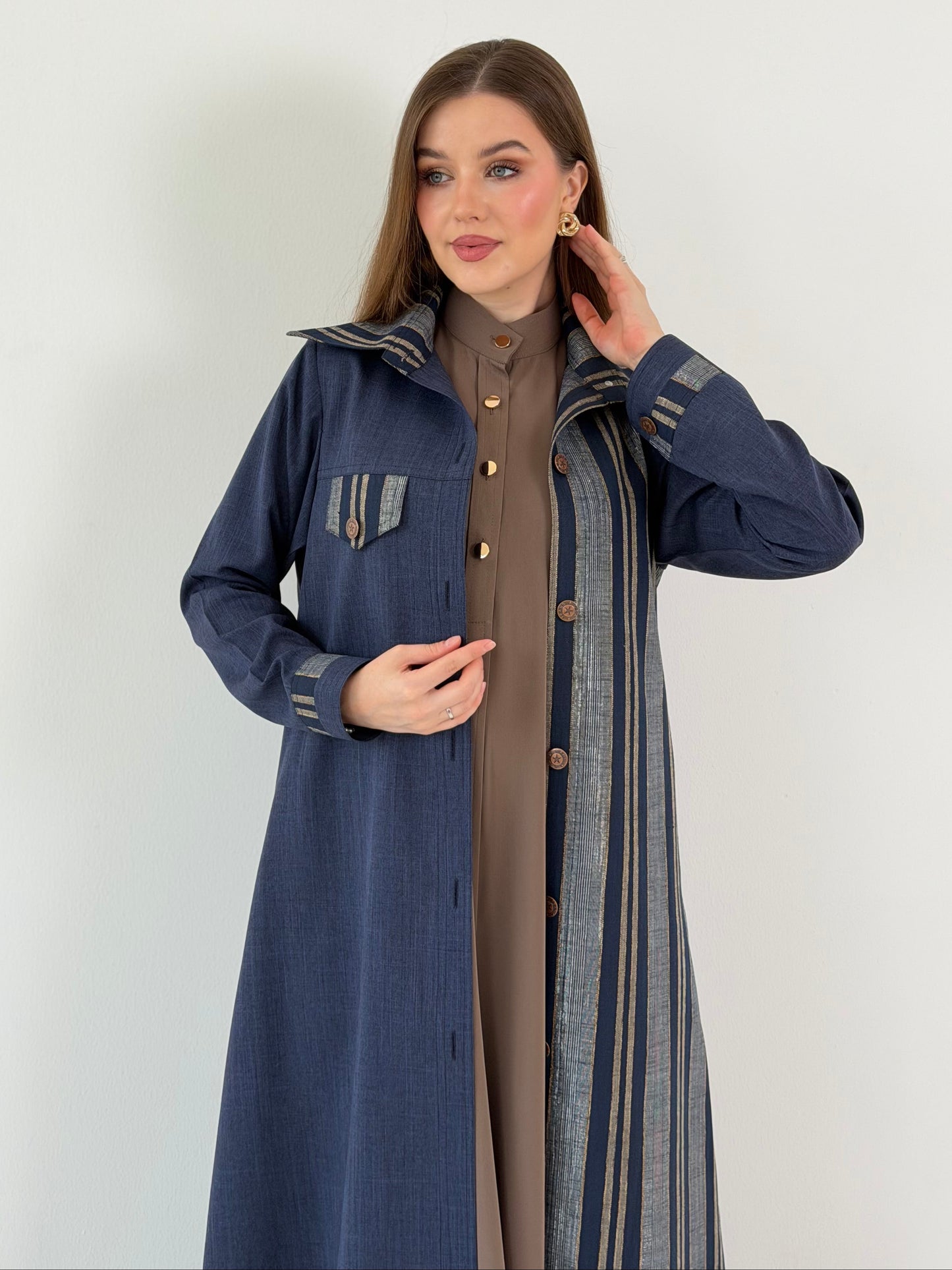 Denim Style عباية بليزر دينيم ستايل